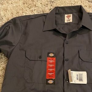 Dickies Men's Charcoal Button‎ Down Shirt